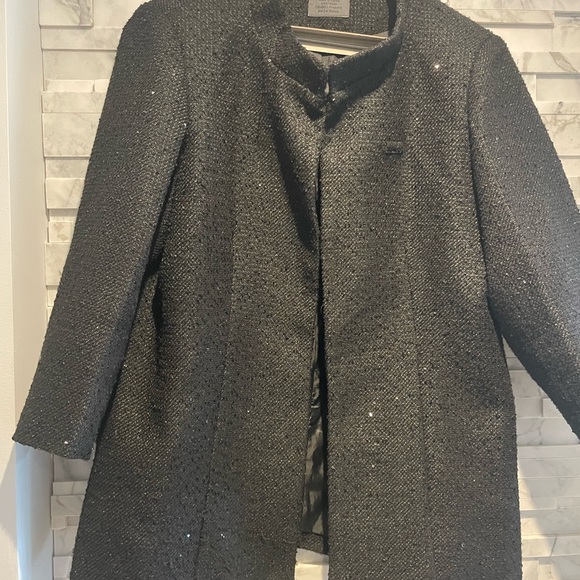 Chanel Black Tweed Sequin employee Uniform Jacket 12 - Picture 4 of 12